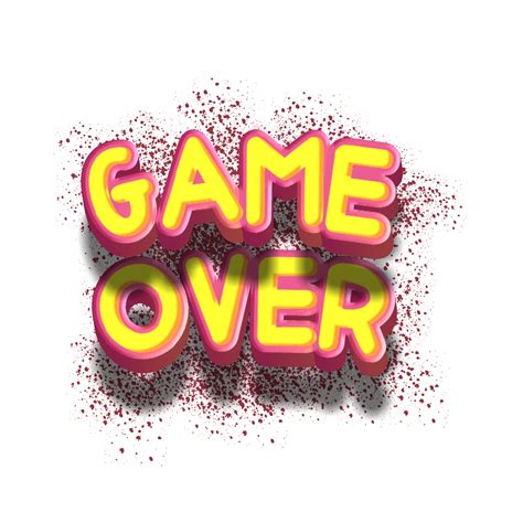 Game over clipart images in SVG, PNG, GIF 